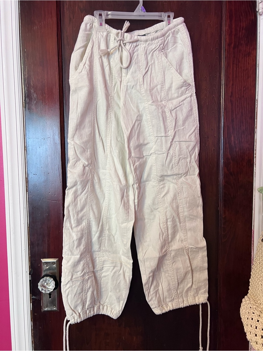 wild fable Cream Drawstring Cargo Jogger Pants